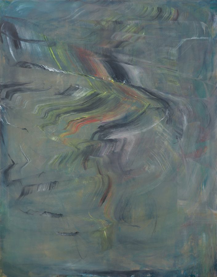 Graue Walze, 2019, Öl auf Leinwand,140x110cm