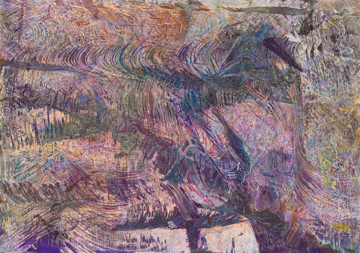 o.T.,2019,Schellacktusche auf Fotopapier,42x59.4cm
